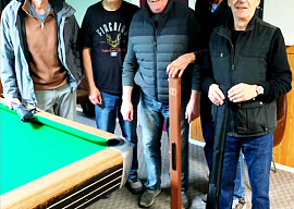 A few Jacksons, a Hofer and a Dohie taking advantage of the pool table at the Russell Leisure Centre.