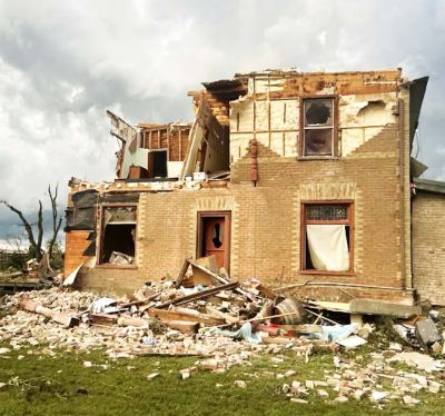 Tornado southeast of Rossburn destroys century home