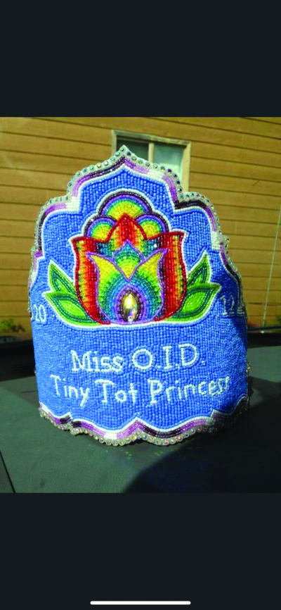 Mother, son beadwork handmade for a princess