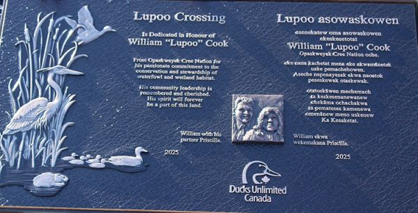 OCN trapper and community leader honoured by DUC