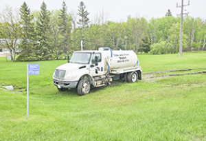 Suspect flees in septic truck